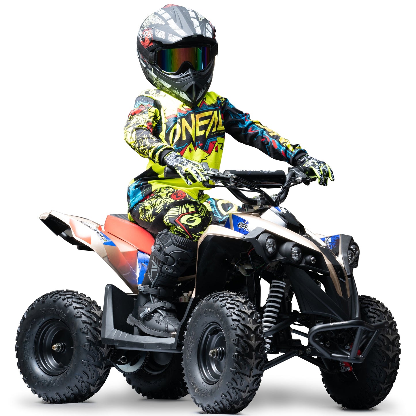 Electric ATV Quad 4 Wheeler 36V with Off-Road Tires - 220lbs Weight Capacity - Tested and Fully Assembled