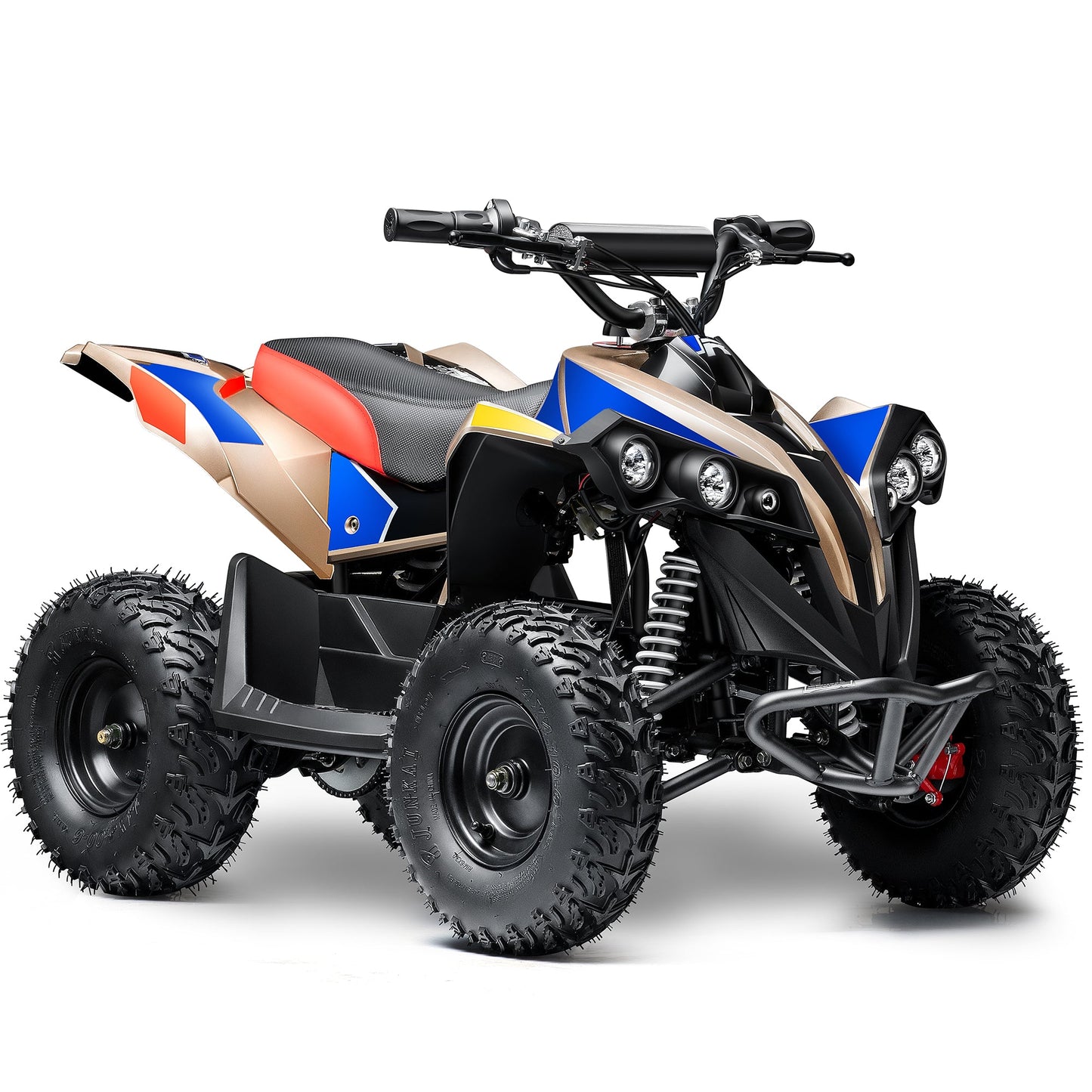 Electric ATV Quad 4 Wheeler 36V with Off-Road Tires - 220lbs Weight Capacity - Tested and Fully Assembled