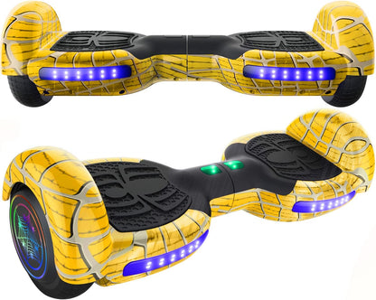 Hoverboard for Kids, with Bluetooth Speaker and LED Lights 6.5" Self Balancing Scooter Hoverboard for Kids Ages 6-12